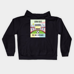 Human Rights In Football Kids Hoodie